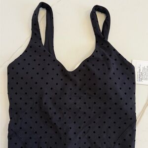Lululemon Black Polka Dot flocked align tank Top